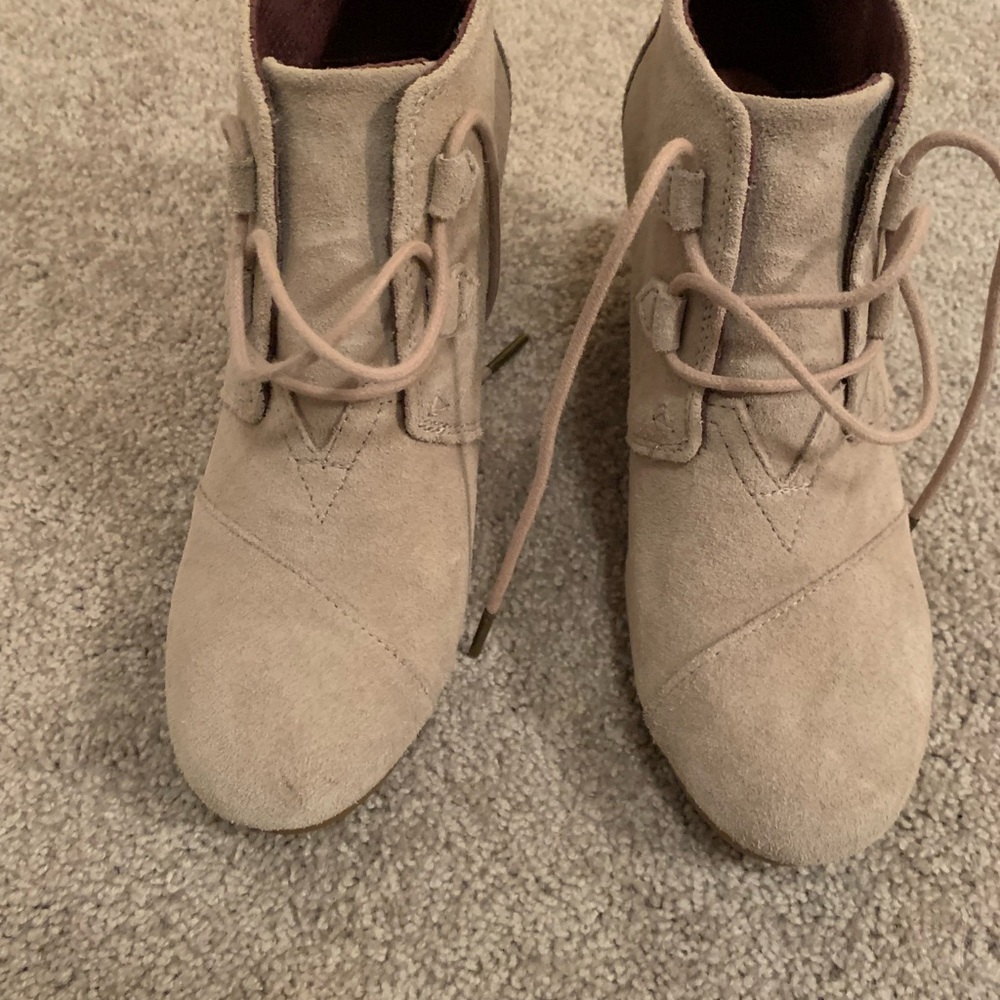 Wedge Booties by Toms! Like brand new!